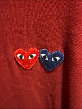 Comme des Garcons Play Red Crewneck Tee men’s size xxl